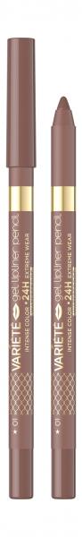 Eveline Variete Gel Lipliner Pencil Водостойкий гелевый карандаш для губ | 01